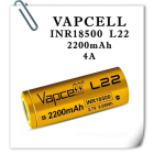 Аккумулятор 18500 Vapcell L22 2200mAh